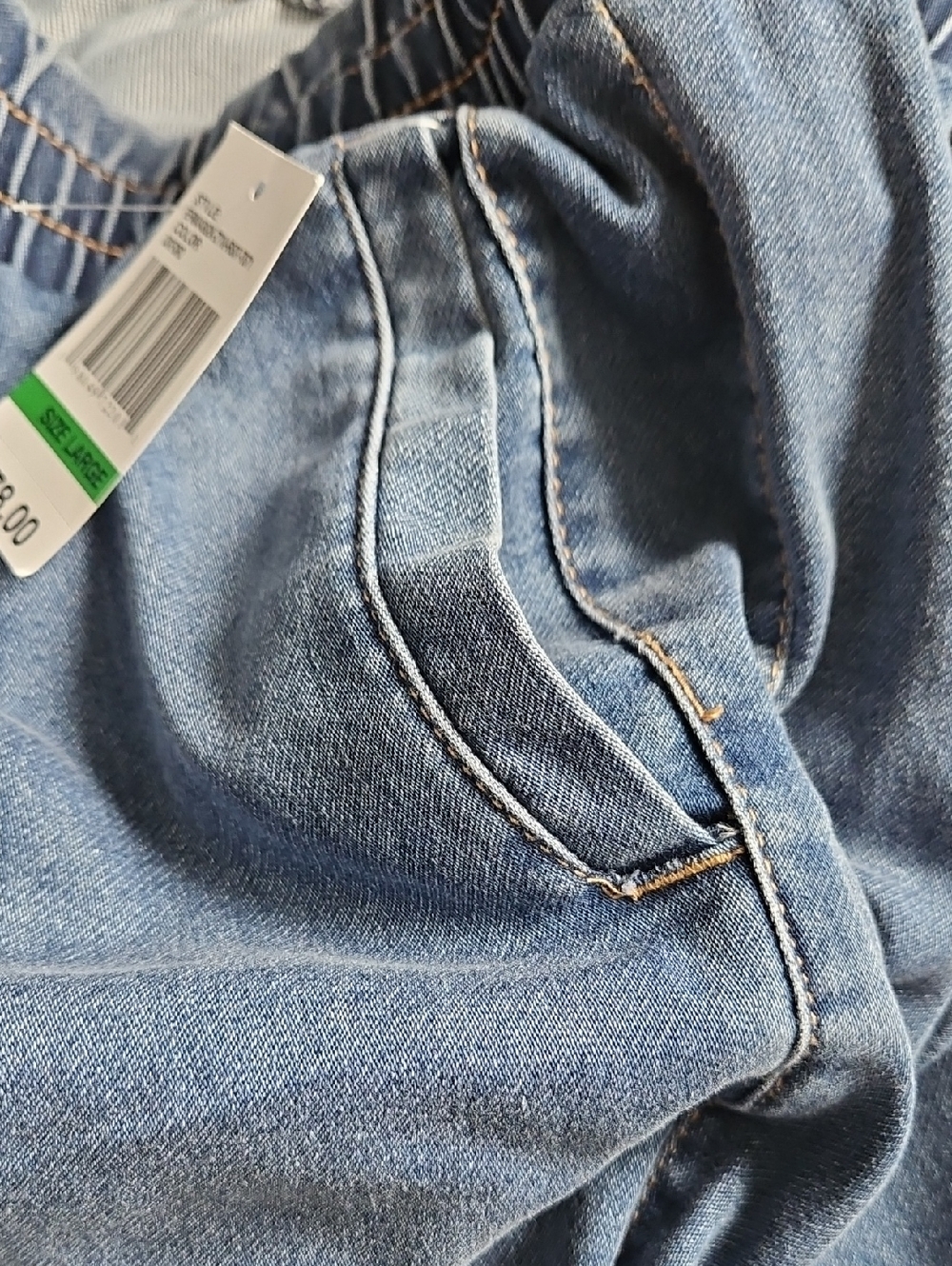 Kensie Relaxed Wide Leg Women Jeans with Drawstring - Picture 12 of 12